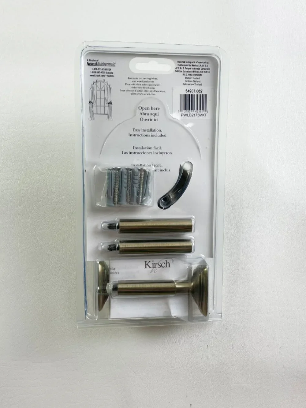 Kirsch Knob Tiebacks Antique Brass 2 Pairs K37